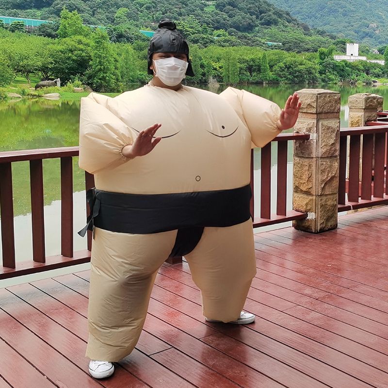 Mascota disfraz de vestimenta noche disfraz de halloween inflable sumo trajes adultos disfraces de lujo