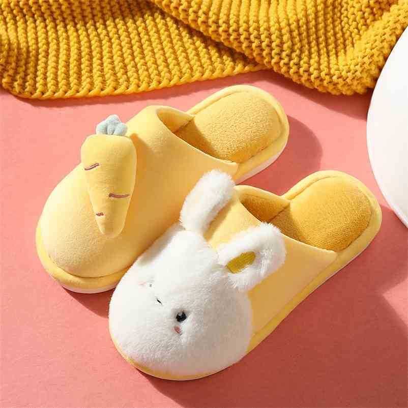 zapatos de algodón de felpa chanclas para conejos de dibujos animados Zapatillas de casa cálidas para interiores zapatos de algodón de felpa chanclas para conejos de dibujos animados Zapatillas de casa cálidas para interiores