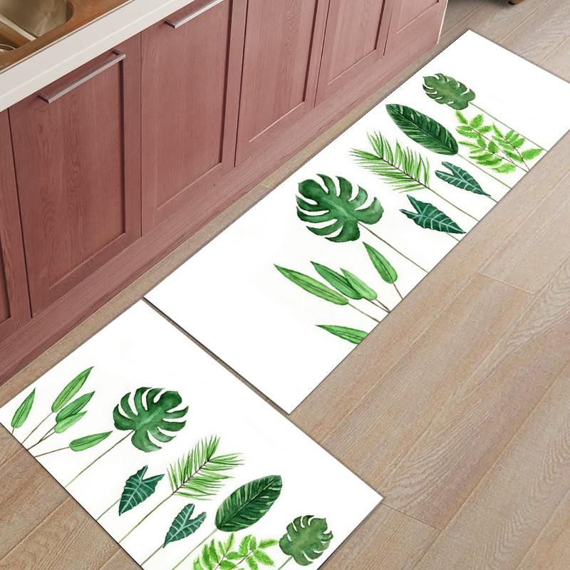 1€ sur Tapis antidérapant - 50x120cm - Feuillage Vert - Tapis de cuisine -  Achat & prix