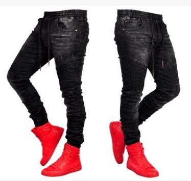 Compra Pantalones Negros De Cintura Para Los Deportes Jogger Para Hombre  Jeans Elástico Pantalones Ropa Larga Pantalones Jean Ggtar Barato | Entrega  Rápida Y Calidad | Es.Dhgate