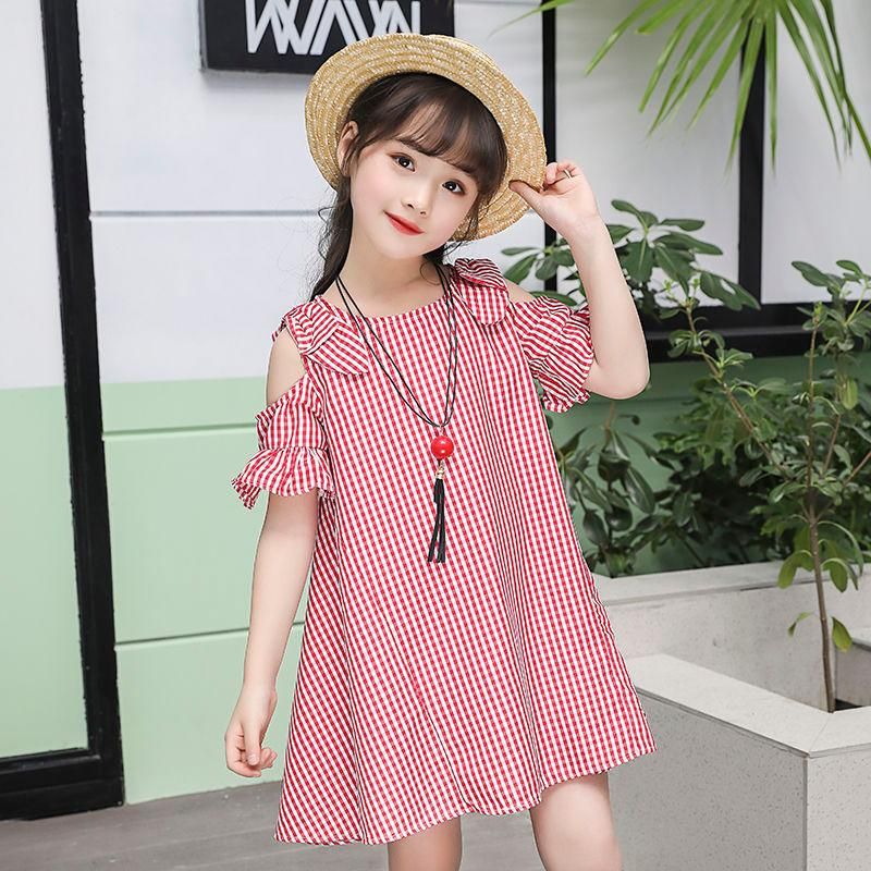 Vestidos de verano para ropa elegante niños princesa manga corta vestido de tela