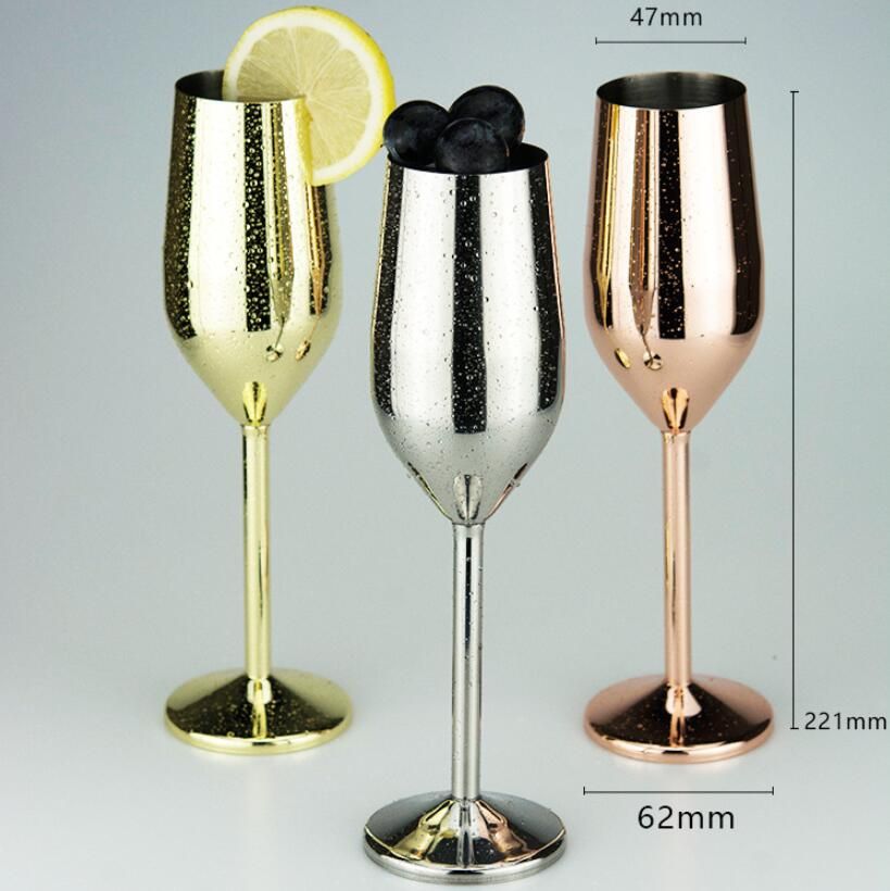 Wholesale Best selling products 304 Stainless Steel Stemless Double- insulated Reusable Cocktail Champagne Flutes 6oz Wine Glass From  m.