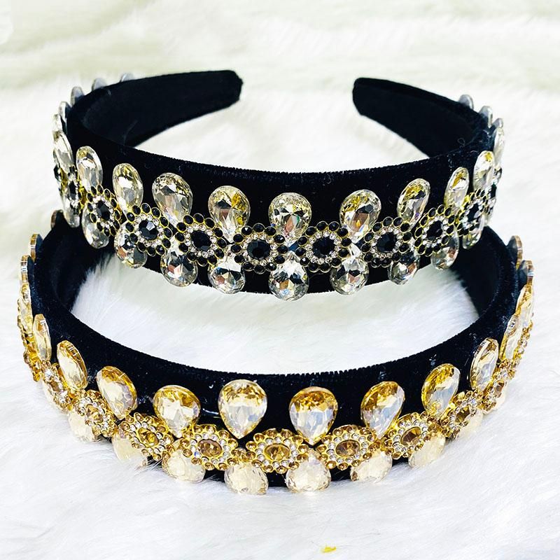 Hair Clips & Barrettes Vintage Style; Luxury White Golden Crystal Stone Headband Rhinestones Bridal Hairband For Women Ladies Diamond Access Hair Clips & Barrettes Vintage Style; Luxury White Golden Crystal Stone Headband Rhinestones Bridal Hairband For Women Ladies Diamond Access