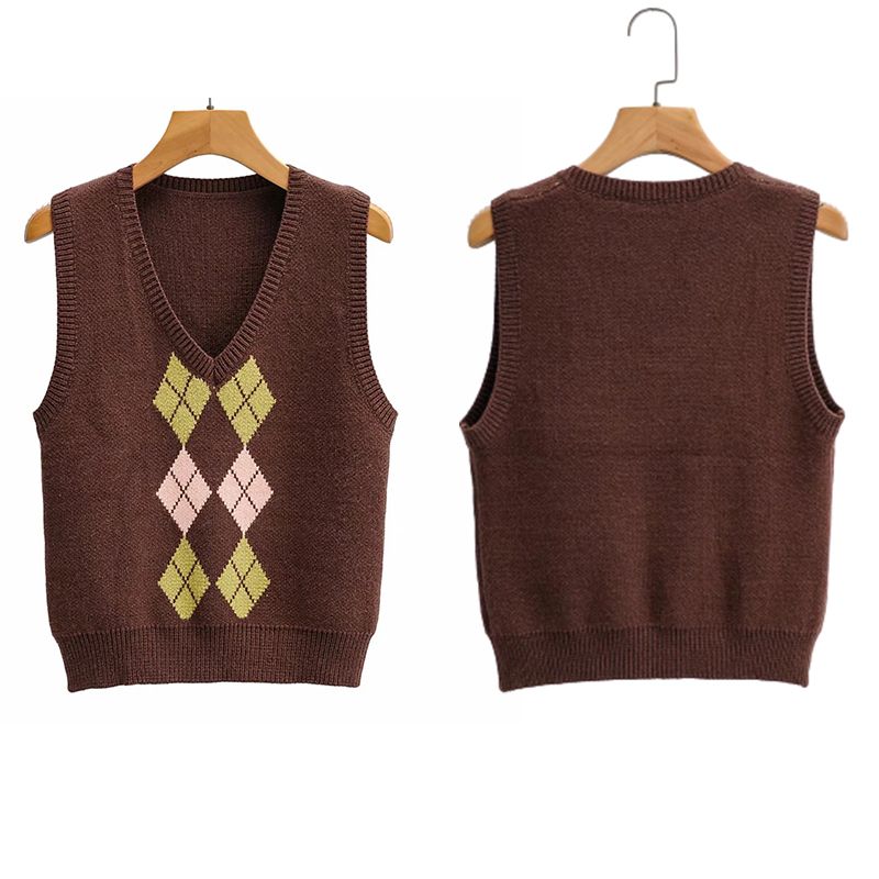 Bruin trui vest