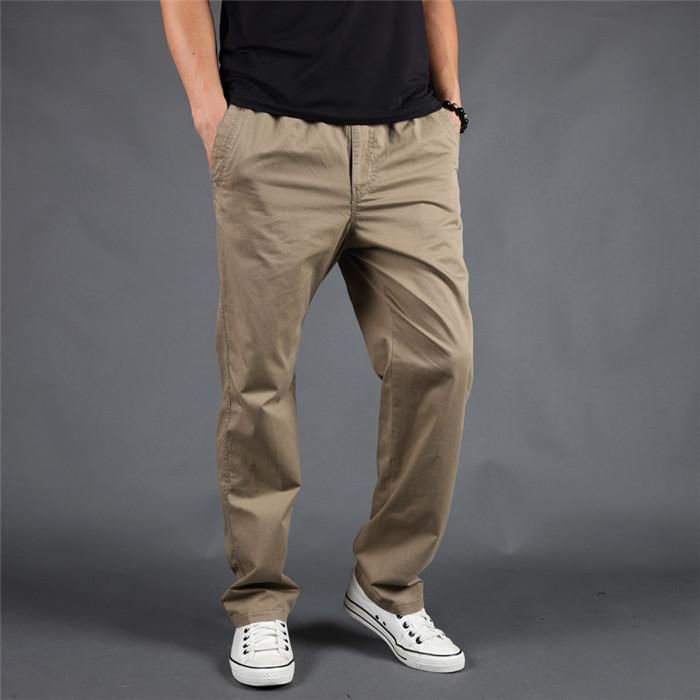 Compra Pantalones De Carga Sueltos Caqui Hombres Casual Cintura Elástica Militar  Militar Verde Verano Pantalones Masculinos, 9011 Hombres Barato | Entrega  Rápida Y Calidad | Es.Dhgate