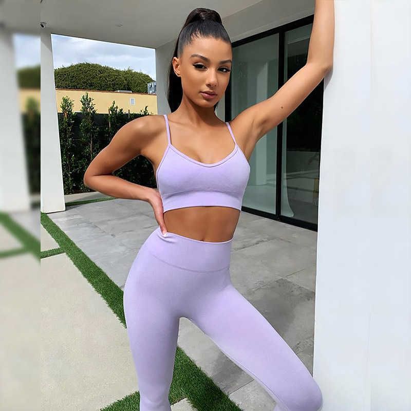 Yoga Outfits Purple Yoga Sets Women 