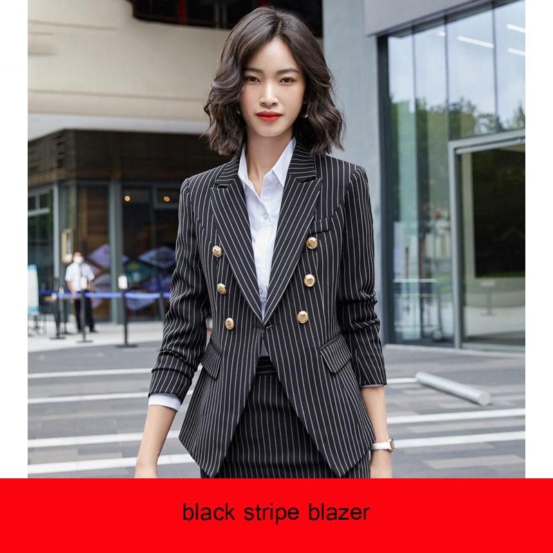 black stripe blazer
