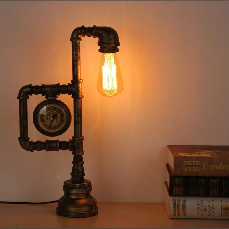 Table Lamps Industrial Robot Retro, Steampunk Industrial Robot Pipe Desk Lamp