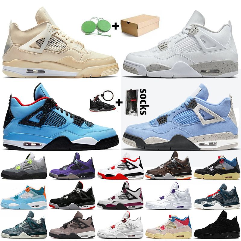 Acquistare Nike Air Jordan Retro 4 Off White Jordan 4 Travis Scott Top  Quality With Box 4S Scarpe Da Basket Jumpman 4 Sail White Off Oreo  Economico | Consegna Veloce E Qualità | It.Dhgate
