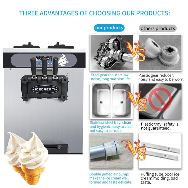 Ice Cream Making Machine 36ftb 3 Flavors Soft Maker With Overnight Function And Airpump Cfr By Sea