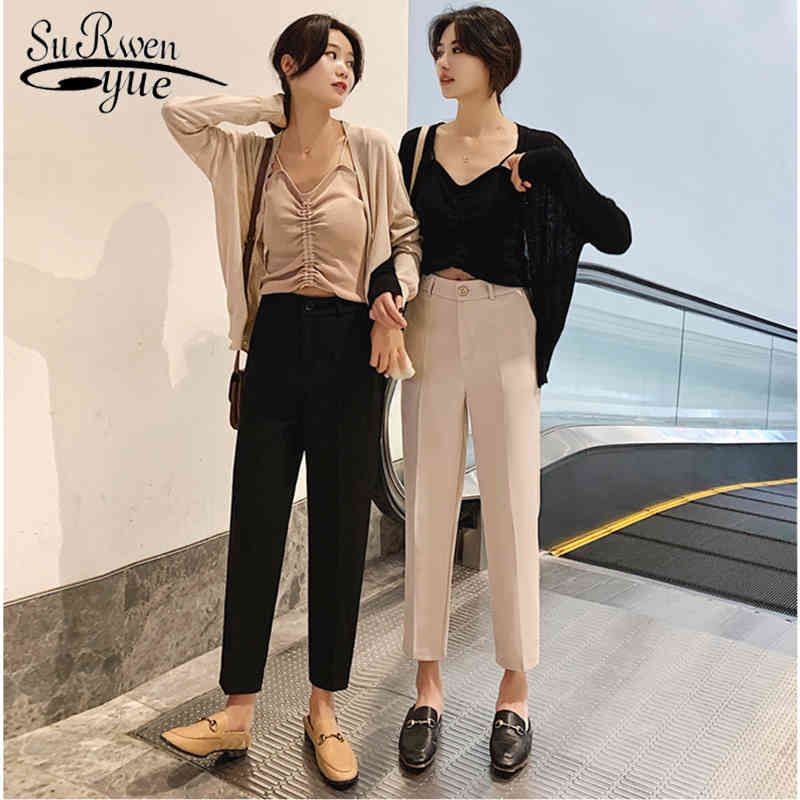 Pantalones de vestir casual para mujer Pantalones de harén sueltos de la moda de gasa de Pantalones de vestir casual para mujer Pantalones de harén sueltos de la moda de gasa de