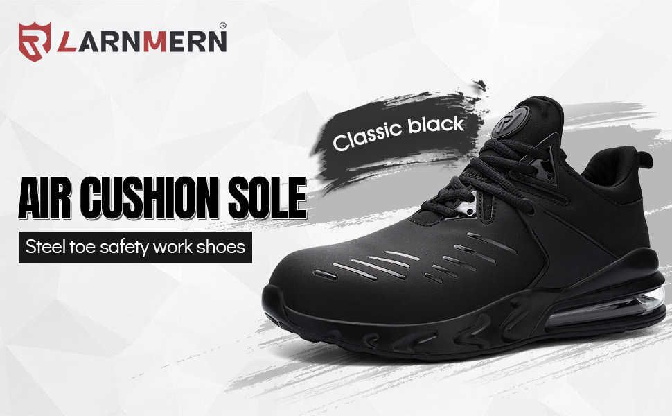 LARNMERN Chaussures de sécurité avec bout en acier pour homme, bottes de  travail légères, baskets de construction indestructibles (45,5), Noir