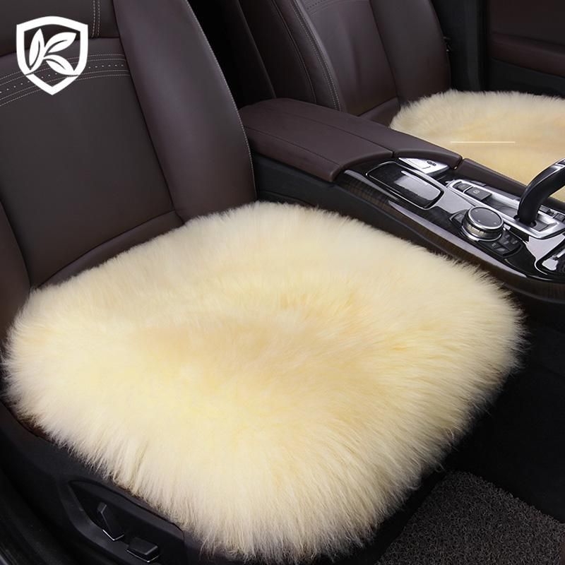 Groothandel Stijlvolle En Goedkope Grootte Autostoelhoezen Karcle 1 Stks  Warm Cover Wol Natural Sheepskin Winter Pluche Kussen Faux Materiaal  Interieur |DHgate