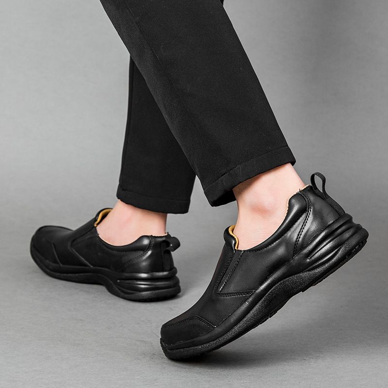 Hotel keuken eetkamer heren veiligheidsschoenen antislip waterpoof  olie-proof chef-kok schoenen casual platte werkschoenen voor