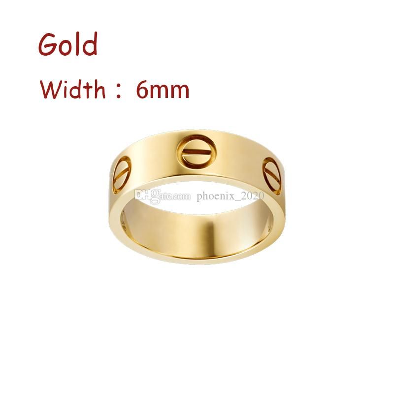 Gold (6mm)-love Ring