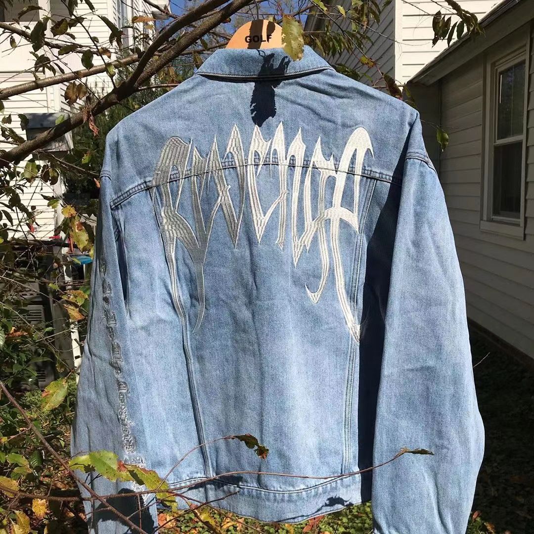 Mens Jackets REVENGE Blue Embroidered 