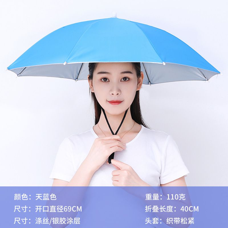 Casquette de parapluie bleue