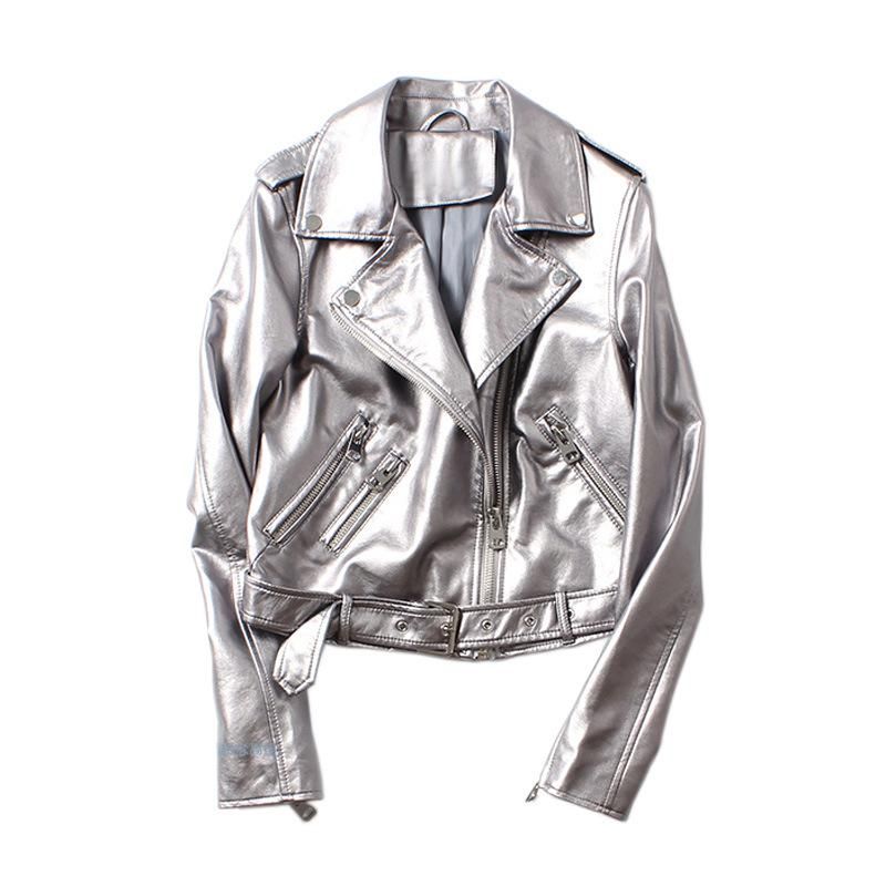 Cuello de manga larga de las mujeres suelta cuello girado con traje corto de manga larga Cuello de manga larga de las mujeres suelta cuello girado con traje corto de manga larga