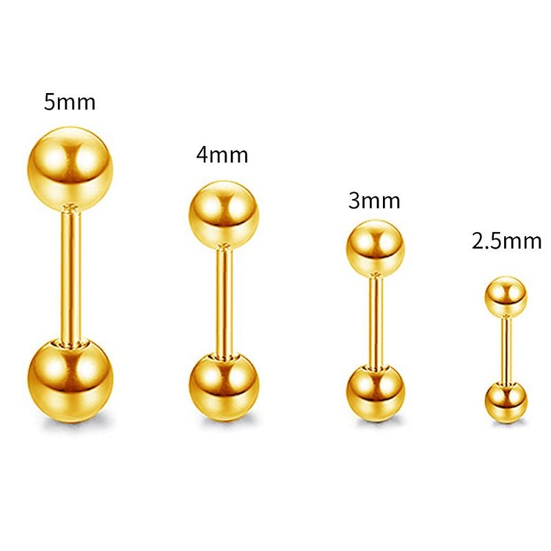 ゴールド-2.5mm / 3mm / 4mm / 5mm-4PCS