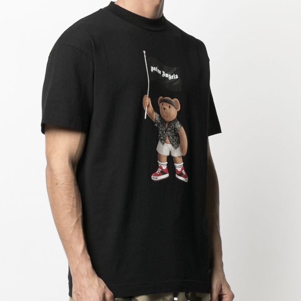 Acquistare Palms Angels 2021SS Estate Angoli Dangoli Onda Sagoma Stampato  Orso Bandiera Tondo Scollo T Shirt Manica Corta Economico | Consegna Veloce  E Qualità | DHgate Italy