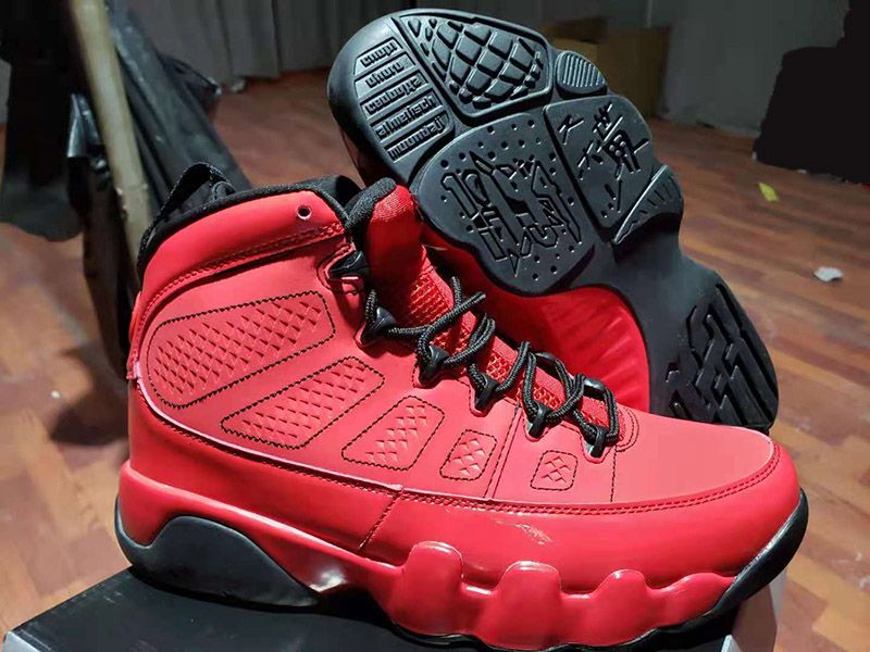 9 WMNS Change The World Chile Red Black Men Athletic Shoes White