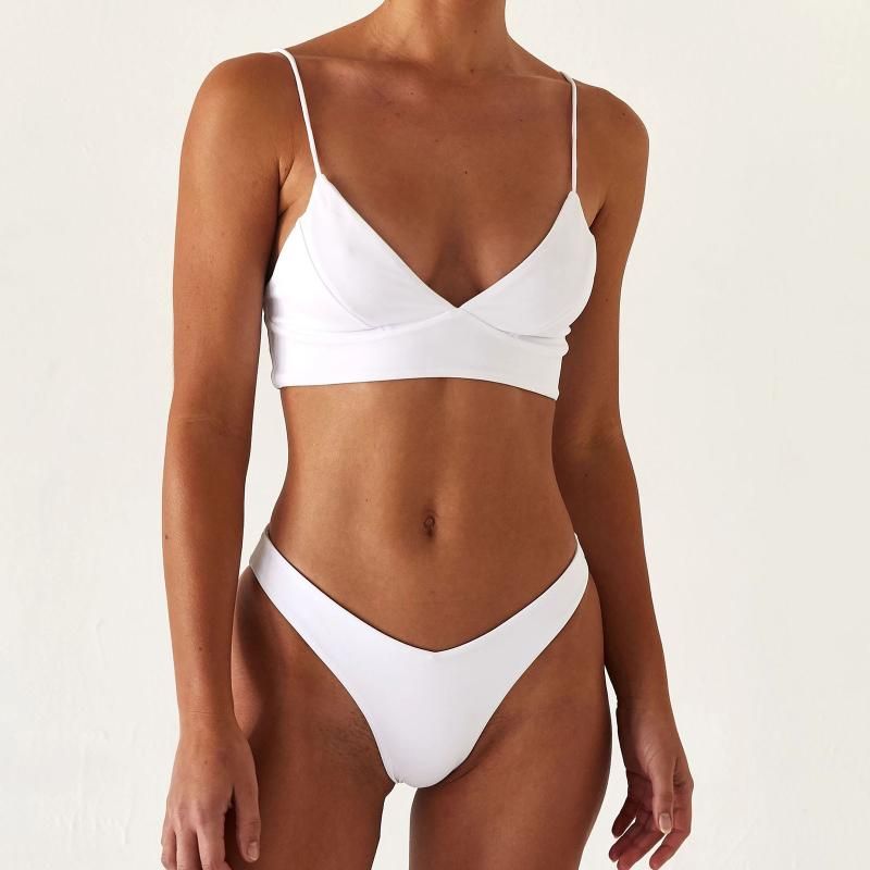 Bañador Mujer Conjunto De Bikini De Encaje Sólido Push Up Be Bañador Mujer Conjunto De Bikini De Encaje Sólido Push Up Be