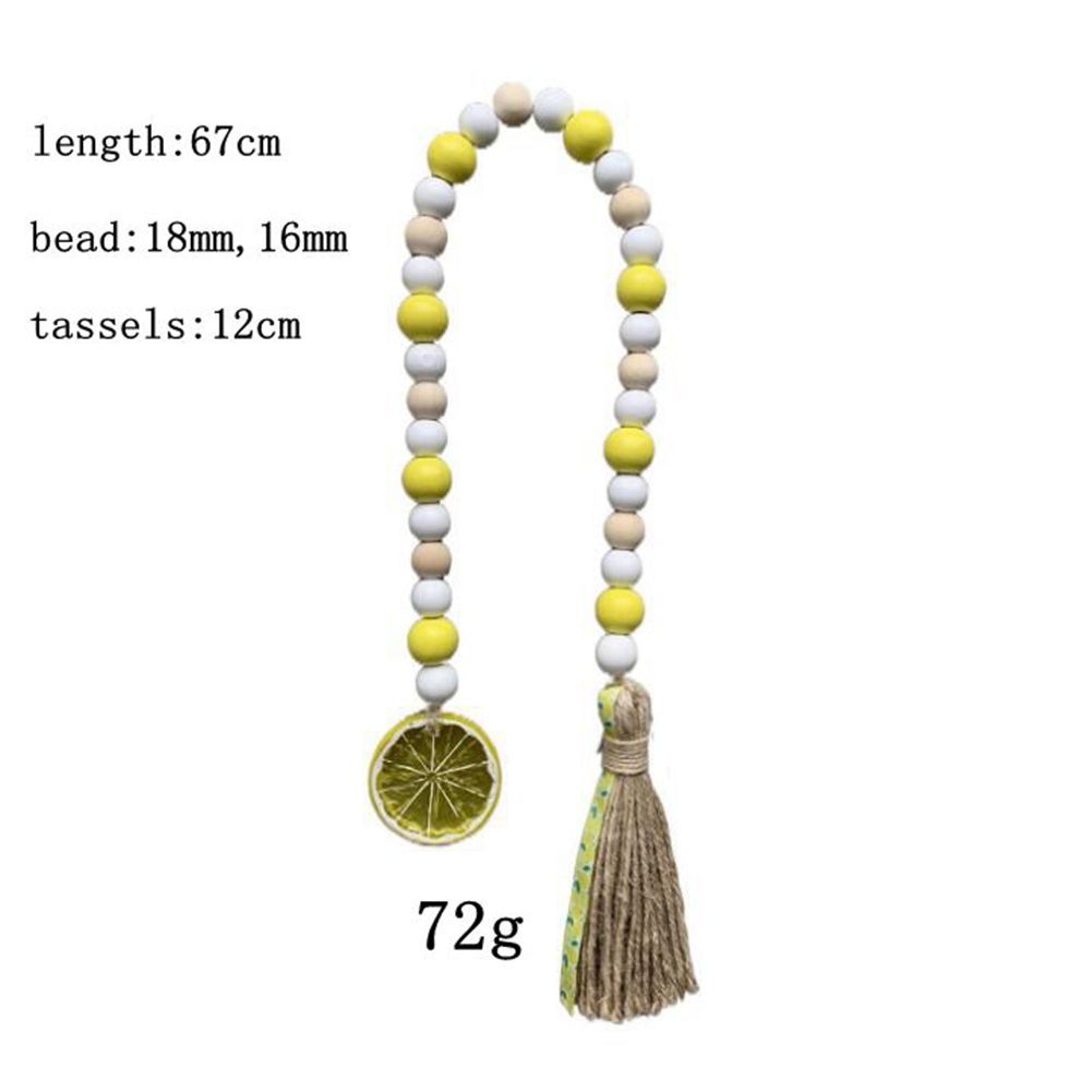 Lemon Tassel Wood Beads