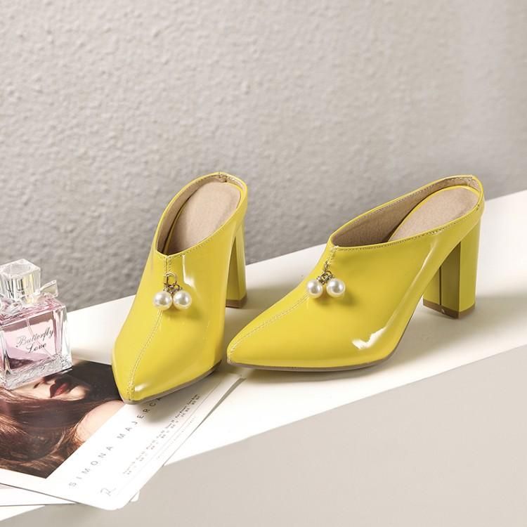 Yellow Pearls Mules