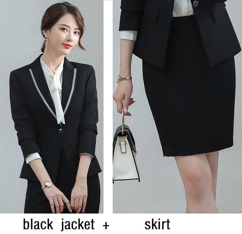 black jacket skirt