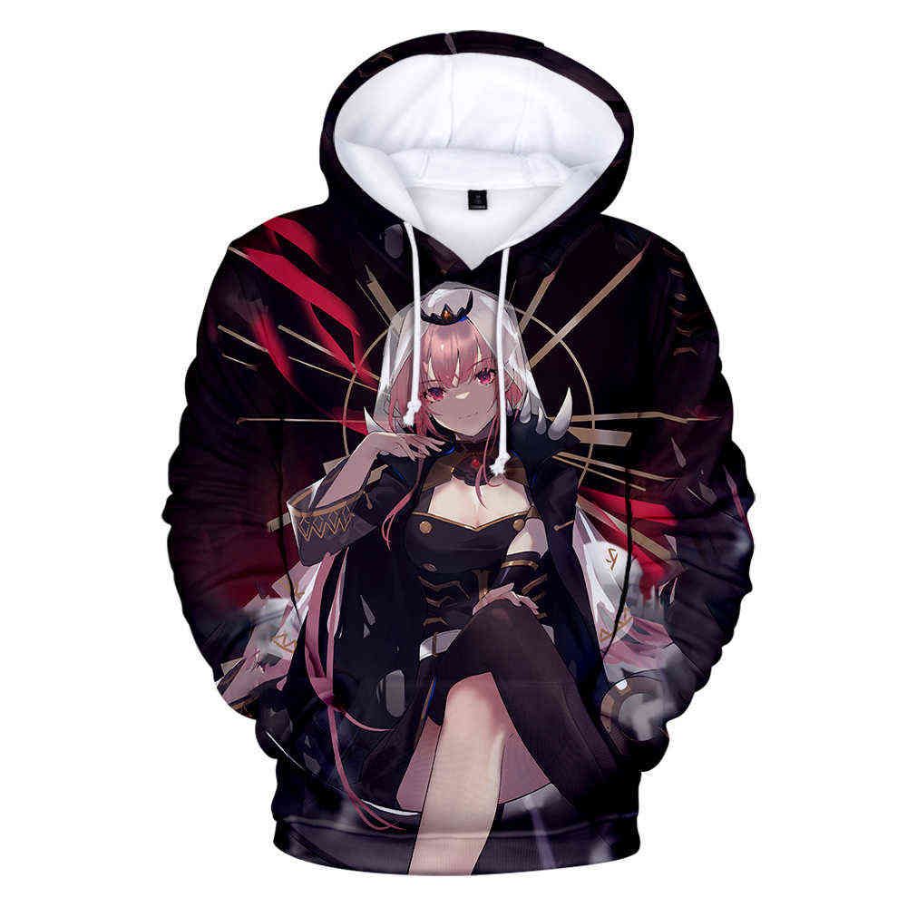 Hololive VTUBER Mori Calliope Impresión 3D Fashion Fall Traje Sudaderas Con Capucha Juventud