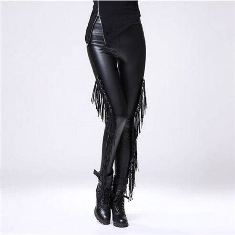 Compra Leggins Góticos Sexy Legging Gótico Punk Roca Borla Franja Steampunk  Damas Cálidas Leggings Terciopelo Con Piel Dentro De 211221 Barato |  Entrega Rápida Y Calidad | Es.Dhgate