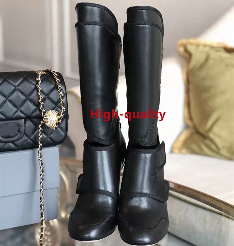 Productos de alta calidad, mujer Catwalk, zapatos de tacón alto, cuero nuevo, británico