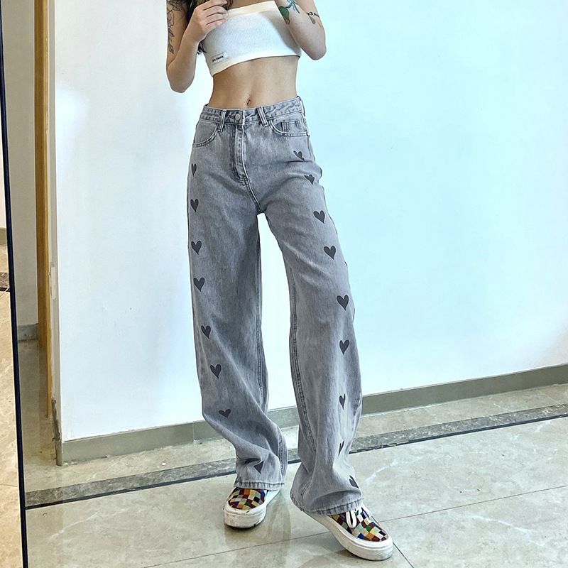 Compra Mujeres Jeans Y2K High Cintura Ancha Pantalones De Pierna Mujeres  2021 Coreano Heart Baggy Mamá Jeans Vintage Boyfriend Denim Pantalones Moda  Streetwear Azul Barato | Entrega Rápida Y Calidad | Es.Dhgate