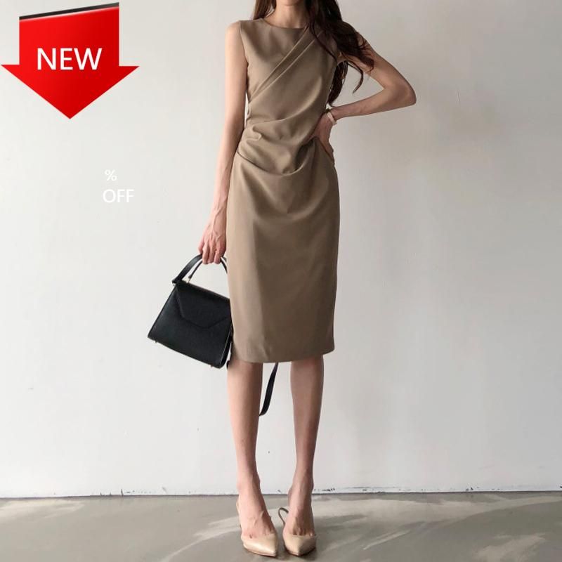 Online Vestidos Largos Escote Redondo Blancos Sencillos Casuales Rectos  Bohemios Sin Manga 32620180514 - Ricici.com