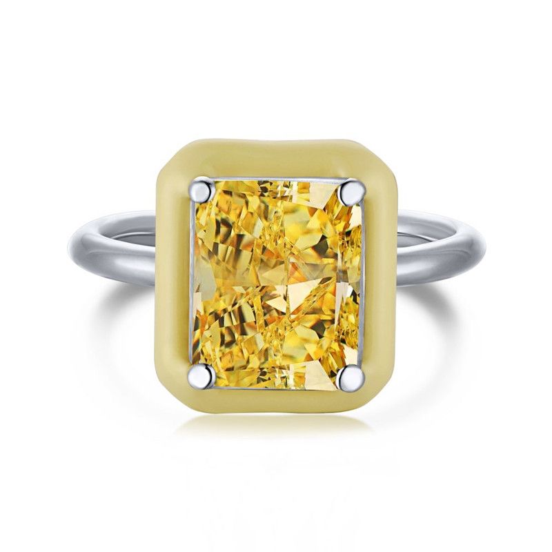 Square Silver Yellow