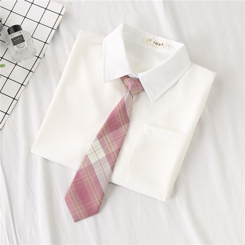 1 cravatta a quadri rosa