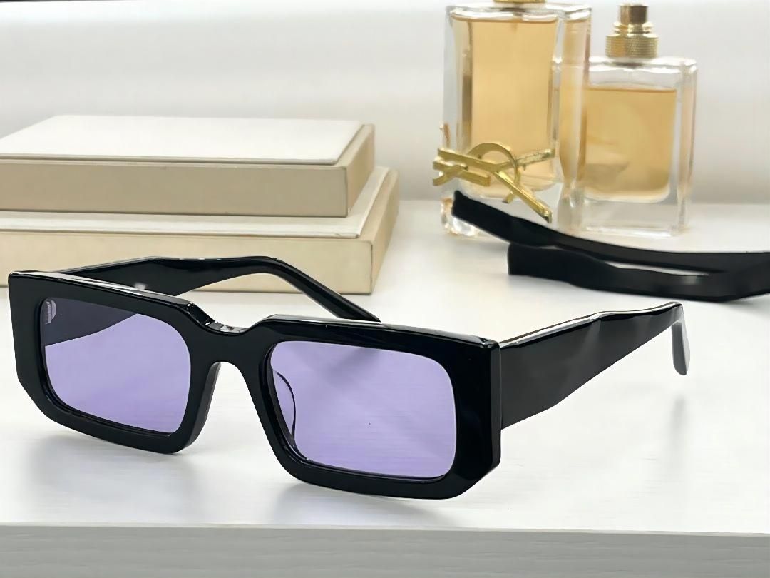 Black frame purple lenses