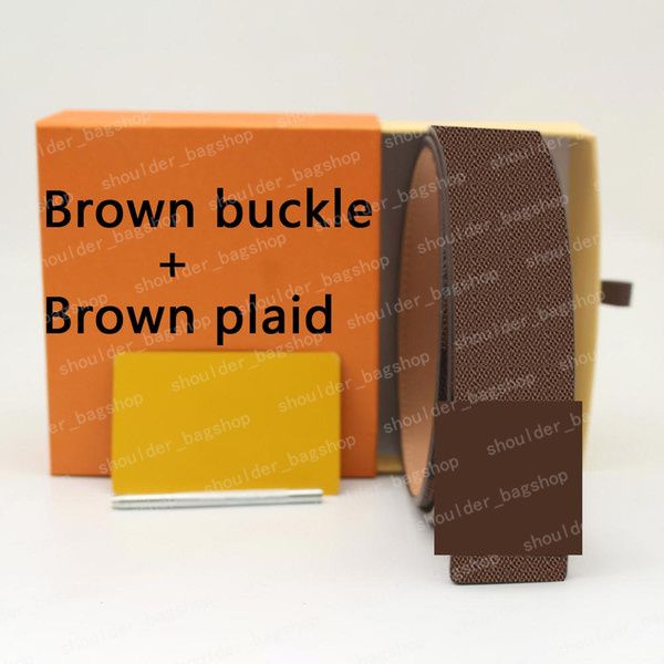 #03 damier brown + brown buckle