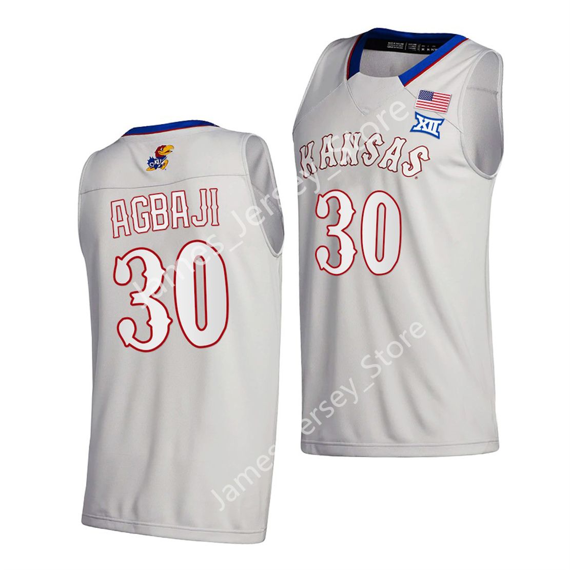 30 Ochai Agbaji Basketball Jersey12