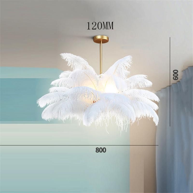 Weiße Feder-80 cm AC-110V Weißes Licht