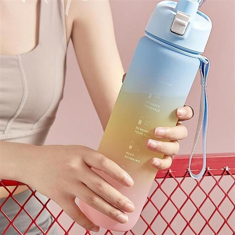 Water Bottle 1000ml Sports Plastic Drinking Leakproof Large 