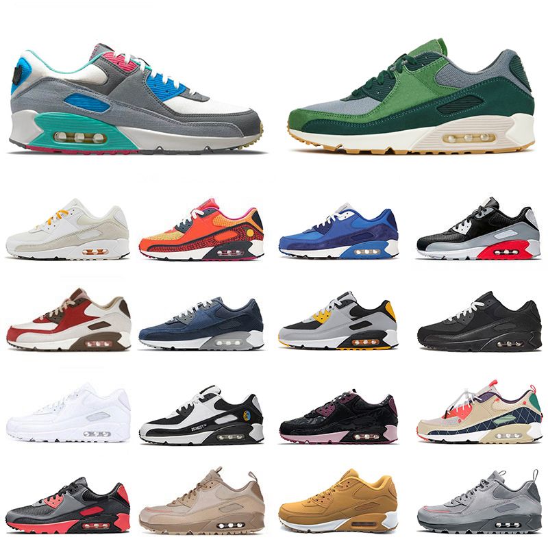 air max airmax 90 mens los clásicos de infrarrojos Blanco Negro Bred para mujer