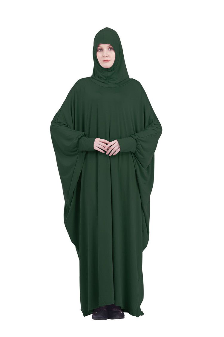 Ramadan Women Prayer Abaya Dress Pants Set Muslim Khimar Jilbab Islamic Kaftan 