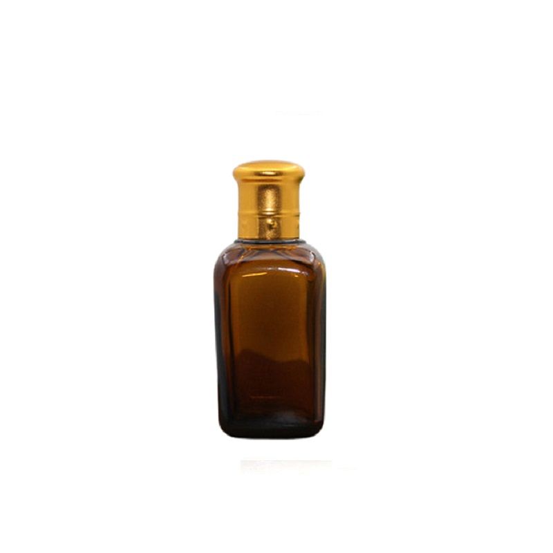 50 ml de bouteille brune couvercle de fleur en plastique