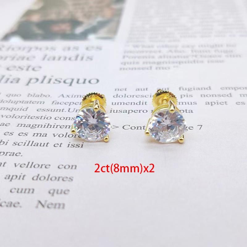 2 carati (8 mm) x2 oro 18K placcato