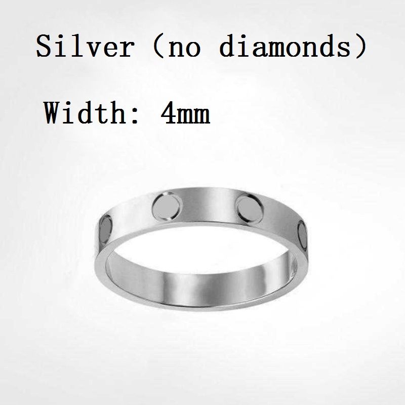 4mm Silver no diamond