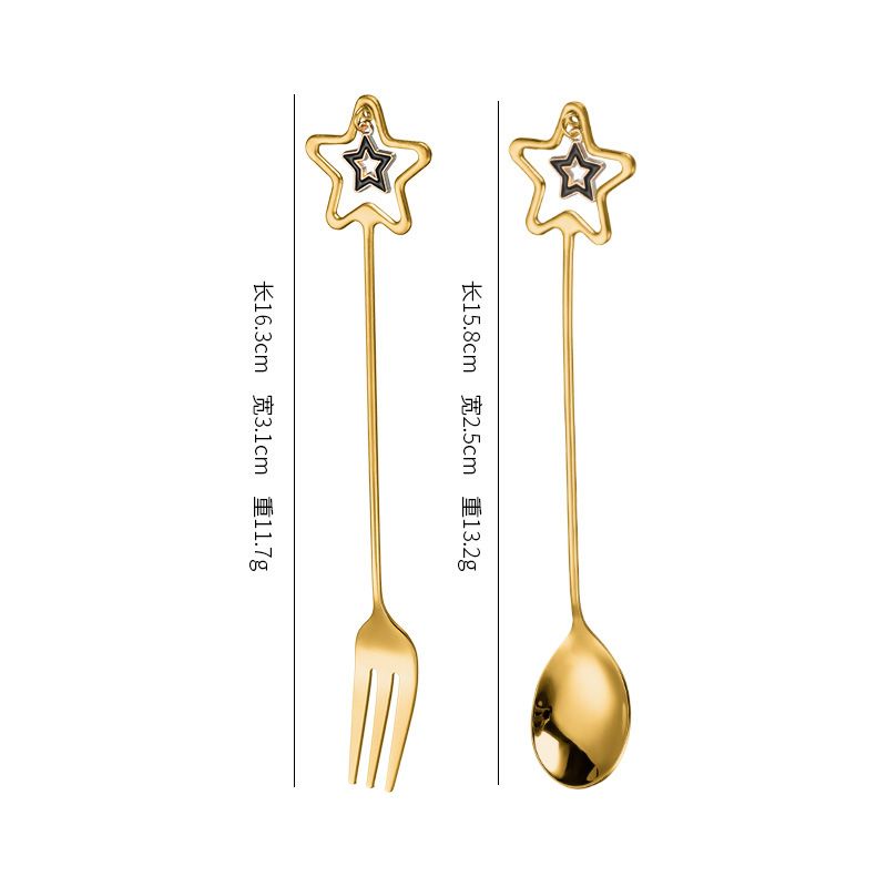 gold star fork and spoon