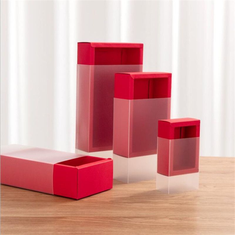 Röd med PVC-inre 23x13x6 cm-10pcs