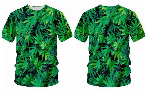 T-shirt de feuille de mauvaise herbe