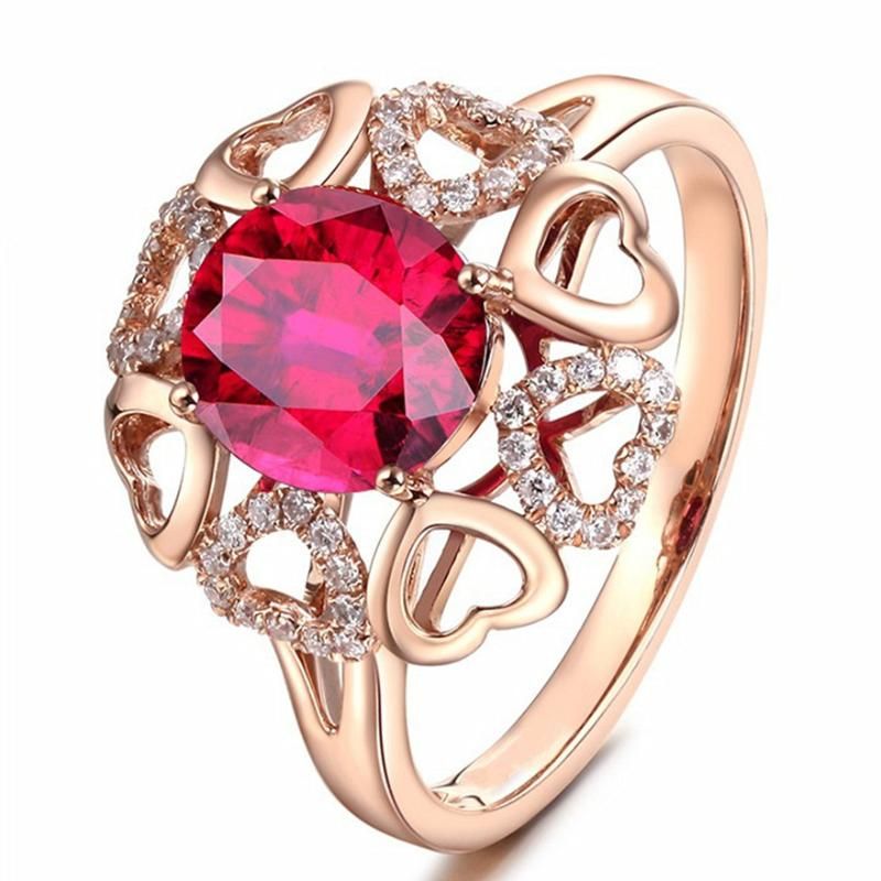 China Red crystal ring
